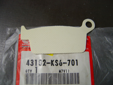 Protection anti-chaleur plaquettes frein Honda 43102KS6701