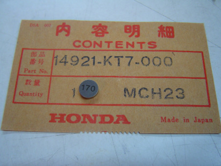 Pastille soupape Honda 7.48mm 1.70mm - Réf. 14921KT7000