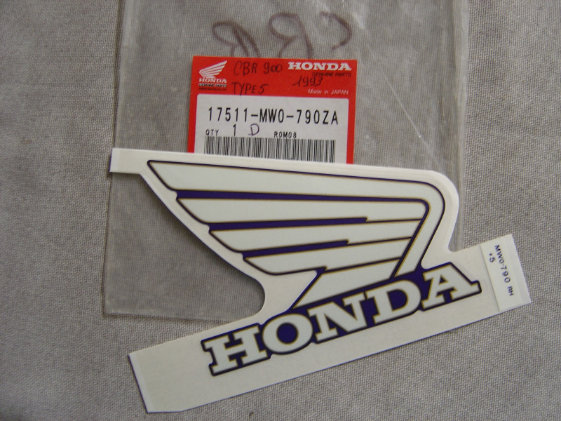 Autocollant Réservoir Droit CBR900RR 93 Honda 17511-MW0-790ZA