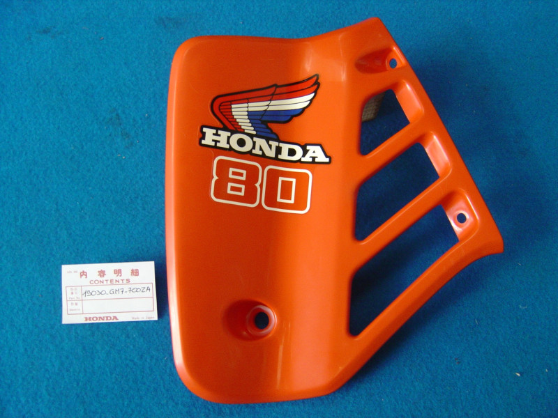 Écope gauche Honda CR80 R2G 86 - Référence 19030GM7700ZA