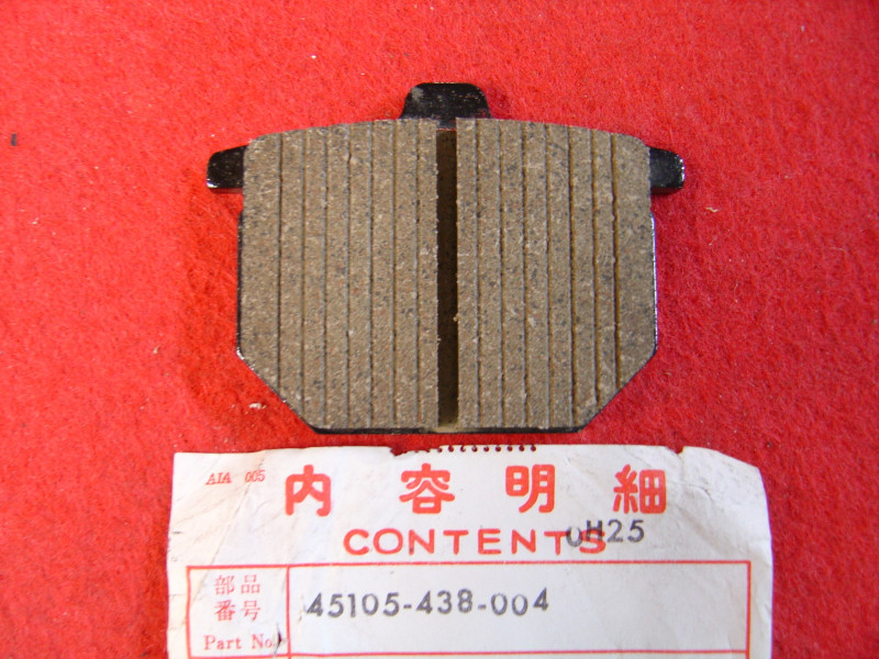 Plaquette de frein Honda CB400 CB750 CB900 CX500 réf 45105438004