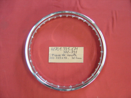 Jante AR DID 1.85x18 36T Honda SL125 XL125 Occasion