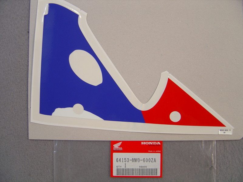 Décor autocollant carénage gauche Honda CBR900RR 1992 - Réf 64153MW0600ZA