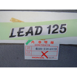 Autocollant Garde-Boue AV Honda NH125D E Type 2 | 61109KG8610ZB