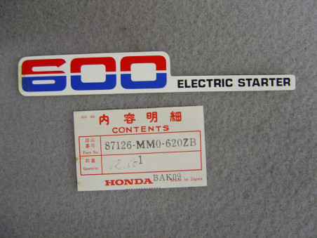 Décor autocollant gauche Honda XL600RMG 86 – 87126-MM0-620ZB