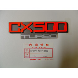 Décor autocollant cache latéral droit Honda CX500T Turbo | 87126MC7300