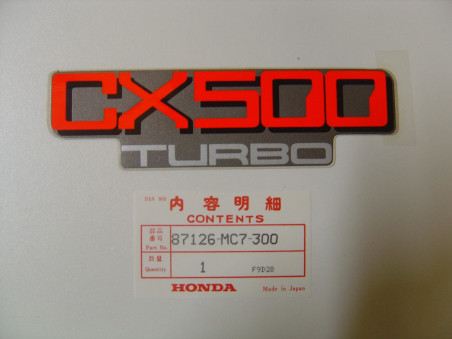 Décor autocollant cache latéral droit Honda CX500T Turbo | 87126MC7300