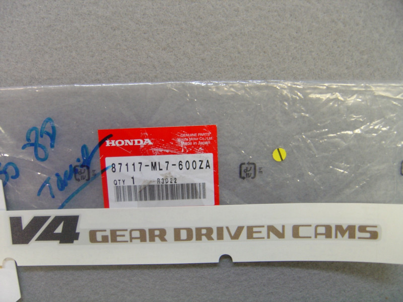 Décor Autocollant Droit Auvent Honda VFR750FG 86 | 87117ML7600ZA