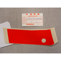 Décor autocollant auvent inférieur gauche Honda CBR600FK 89