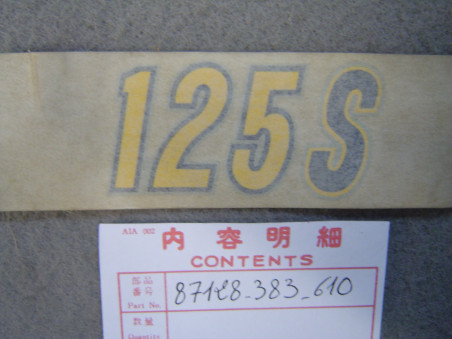 Autocollant Caches Latéraux Honda CB125J S3 – Réf. 87128383610