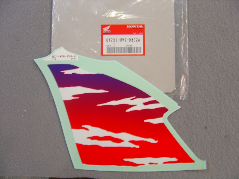 Décor Autocollant Carénage Honda CBR600FP 1993 - Réf 64231MV9930ZA