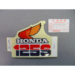 Décor autocollant réservoir gauche Honda XL125 – Réf. 87134KB1970