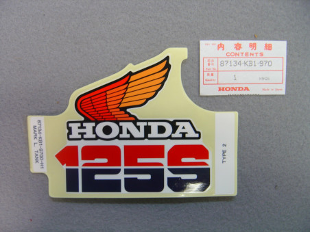 Décor autocollant réservoir gauche Honda XL125 – Réf. 87134KB1970