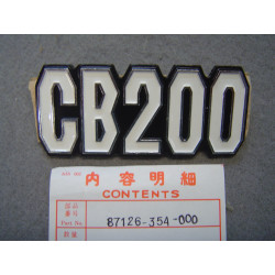 Emblème Cache Latéral Gauche Honda CB200 - Réf. 87126354000