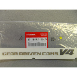 Décor autocollant auvent supérieur coté gauche VFR750FG 86 HONDA 87118-ML7-600ZA