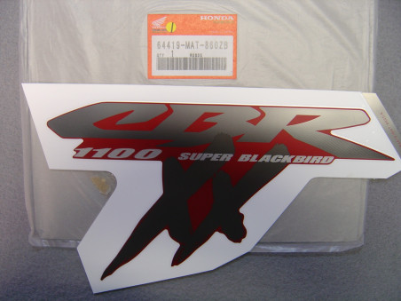 Autocollant auvent inférieur Honda CBR1100XX 98 - Réf. 64419-MAT-860ZB
