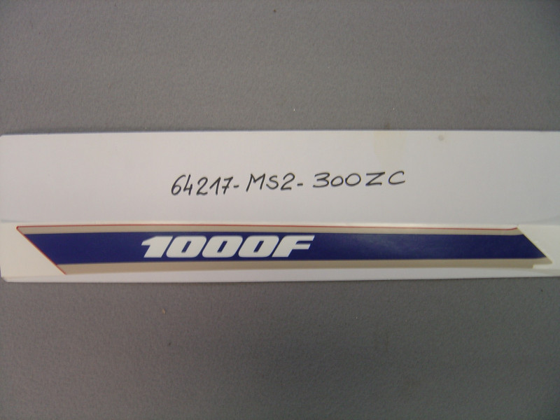 Autocollant auvent supérieur gauche Honda CBR1000FK 89 – Réf. 64217MS2300ZC