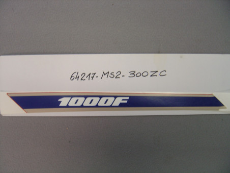 Autocollant auvent supérieur gauche Honda CBR1000FK 89 – Réf. 64217MS2300ZC