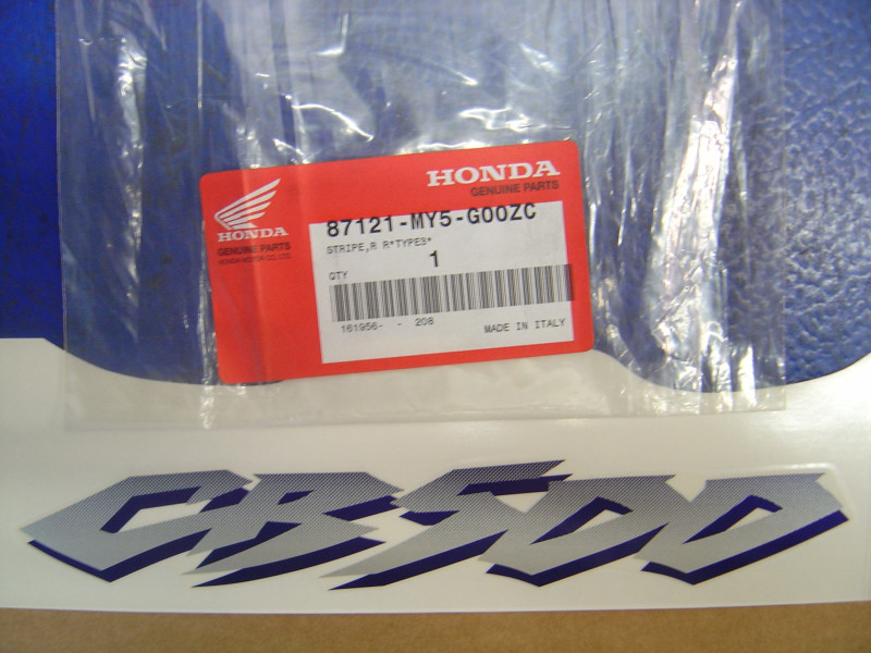 Décor flanc selle droit type3 Honda CB500W 98 - Réf. 87121MY5G00ZC