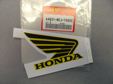 Décor autocollant réservoir droit Honda CBR900RR 2002 - Réf 64851MCJ750ZC