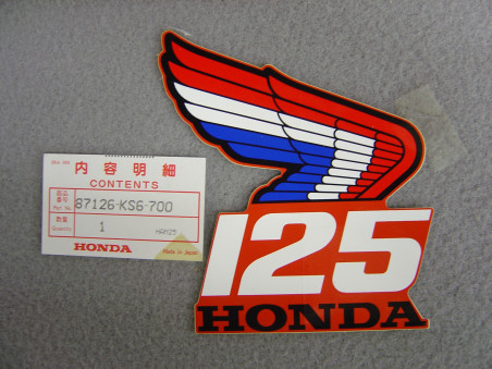 Décor Autocollant Droit Honda CR125RH 1987 – Réf. 87126-KS6-700