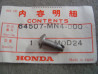 Vis Quart de Tour 6x14 Carénage Honda 64507-MN4-000