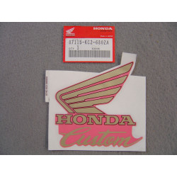 Décor autocollant aile gauche Honda CM125CN 1992 R107