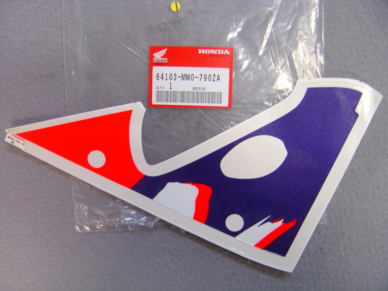 Décor autocollant auvent droit CBR900RR 93 Honda - 64103MW0790ZA