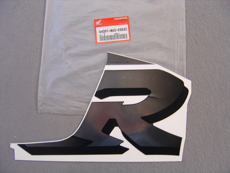 Décor autocollant carénage droit CBR900RRW 1998 Honda