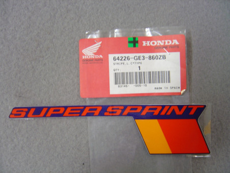 Sticker droit SUPER SPRINT type 2 MBX80 HONDA 64226-GE3-860ZB