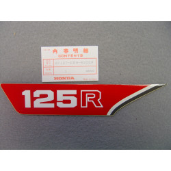 Décor autocollant cache gauche Honda XL125RC 82 - Réf. 87127KB9620ZA