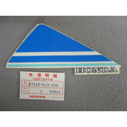 Décor Autocollant Visière AV Honda TL125J 88 | 87125KJ3630