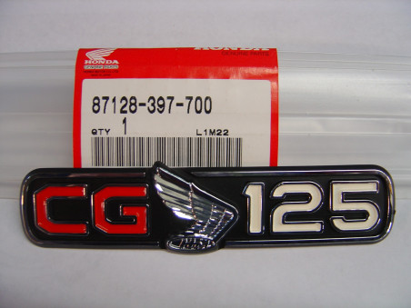 Emblème cache latéral droit Honda CG125K1 - Réf. 87128397700