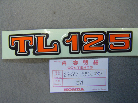 Autocollant Caches Latéraux Honda TL125S YR-26 | Réf. 87128355710ZA