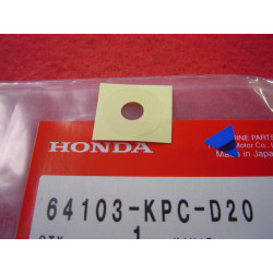 Rondelle autocollante fixation bulle Honda XL125V 64103KPCD20