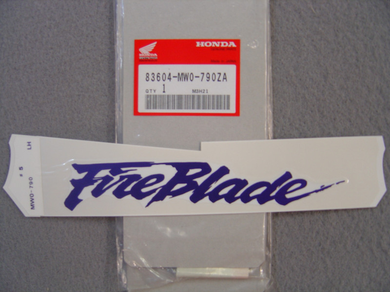 Décor Autocollant Couvercle Latéral Honda CBR900RR 1993
