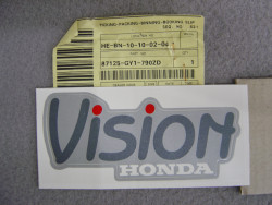 Décor autocollant couvercle AV Honda SA50M Vision 1991 type 4