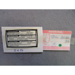 Autocollant Sécurité Honda NSR50 93-95 | Réf. 87560181760