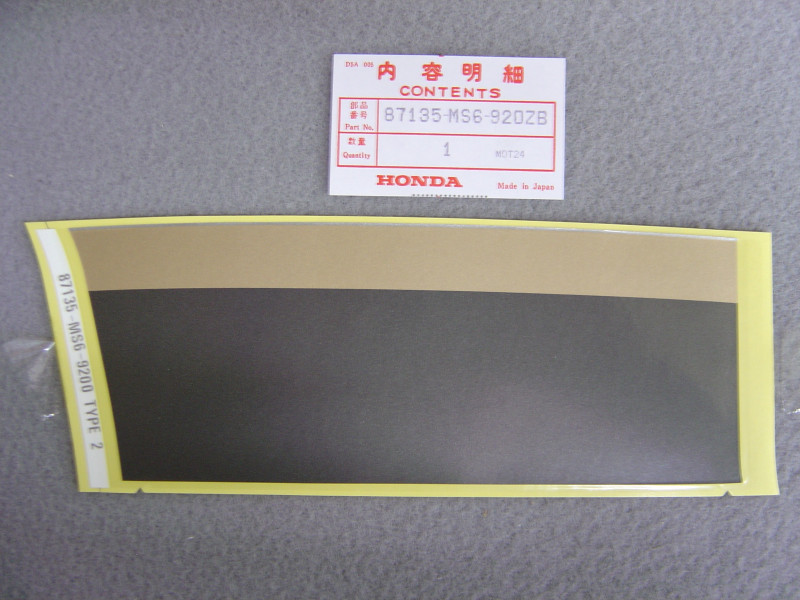 Décor autocollant droit auvent Honda XL600VM 91 - Réf. 87135MS6920ZB