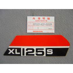 Décor autocollant couvercle latéral droit Honda XL125SZ 1979