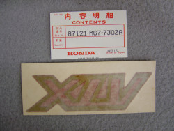 Décor autocollant réservoir Honda XLV750 type 1 - 87121MG7730ZA