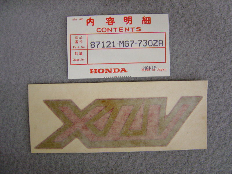 Décor autocollant réservoir Honda XLV750 type 1 - 87121MG7730ZA