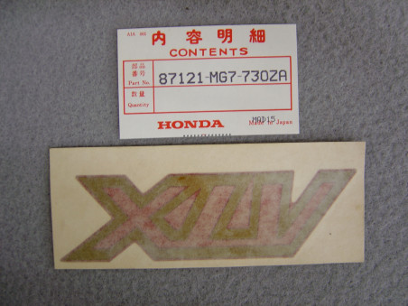 Décor autocollant réservoir Honda XLV750 type 1 - 87121MG7730ZA