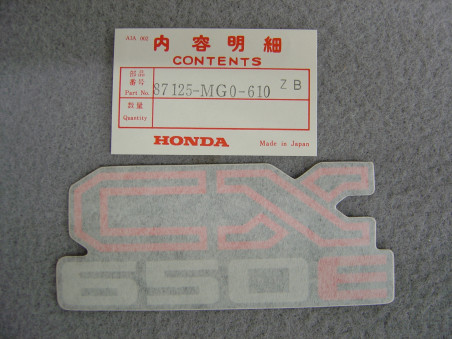 Décor Autocollant Cache Latéral Honda CX650ED 1983 Type 2
