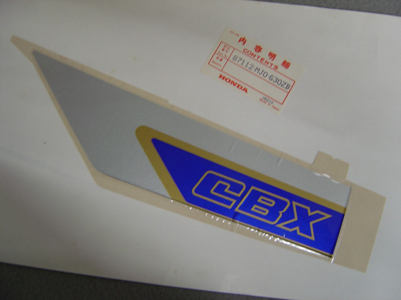 Décor autocollant AV droit Honda CBX750FG 86 - Réf. 87112MJ0630ZB