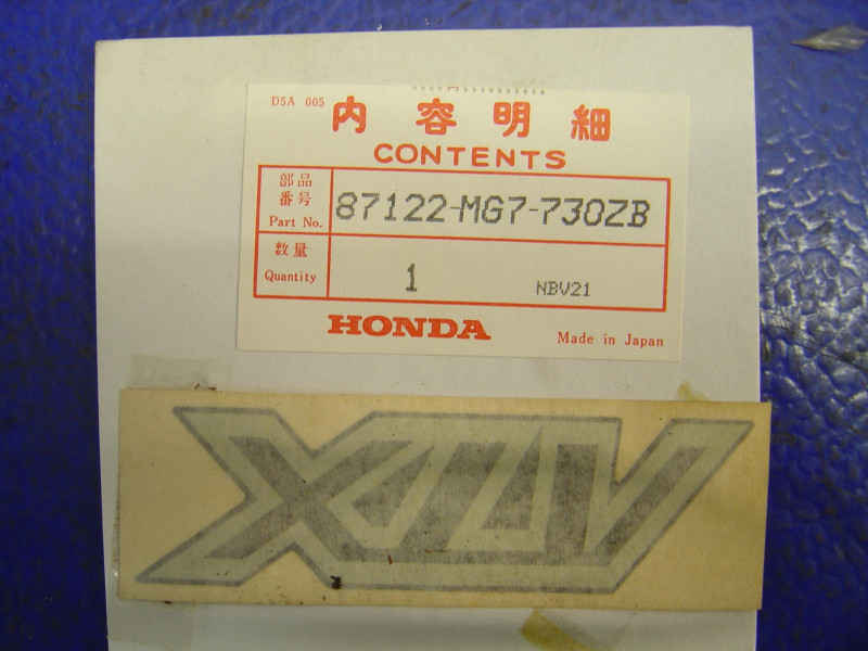 Décor autocollant garde boue AV type 2 Honda XLV750RF