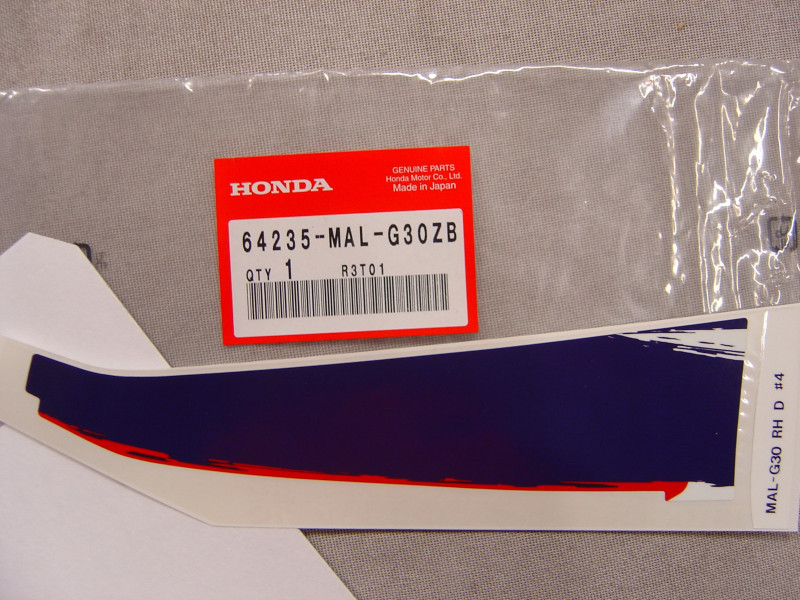 Décor Autocollant Auvent Supérieur Droit Honda CBR600FW 98