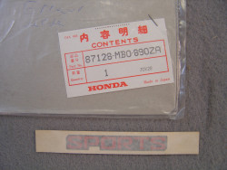Décor Autocollant Couvercle Latéral Honda VF750SF NH1K