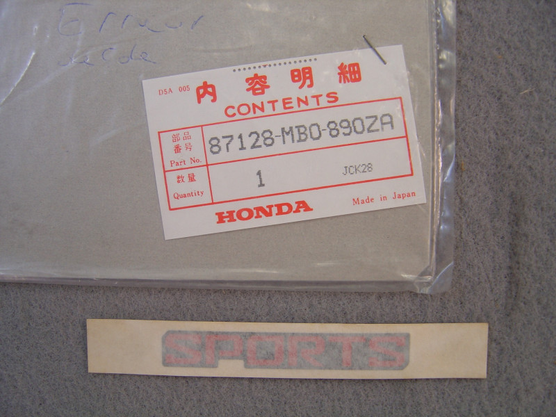 Décor Autocollant Couvercle Latéral Honda VF750SF NH1K