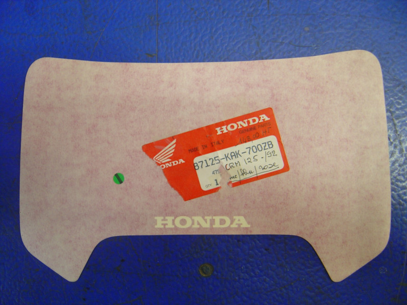 Autocollant visière phare Honda CRM125 RM 91 – 87125-KAK-700ZB